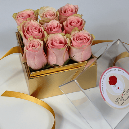 Flowers Box (Pink Roses) - My Queen