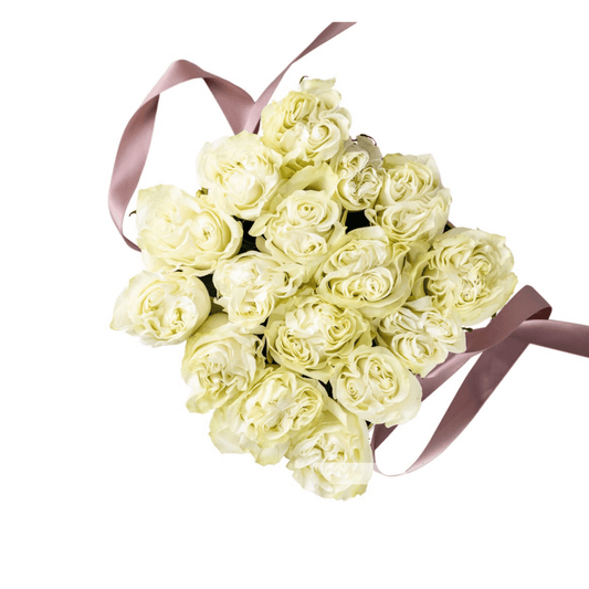 Flowers Box White Roses - My Queen