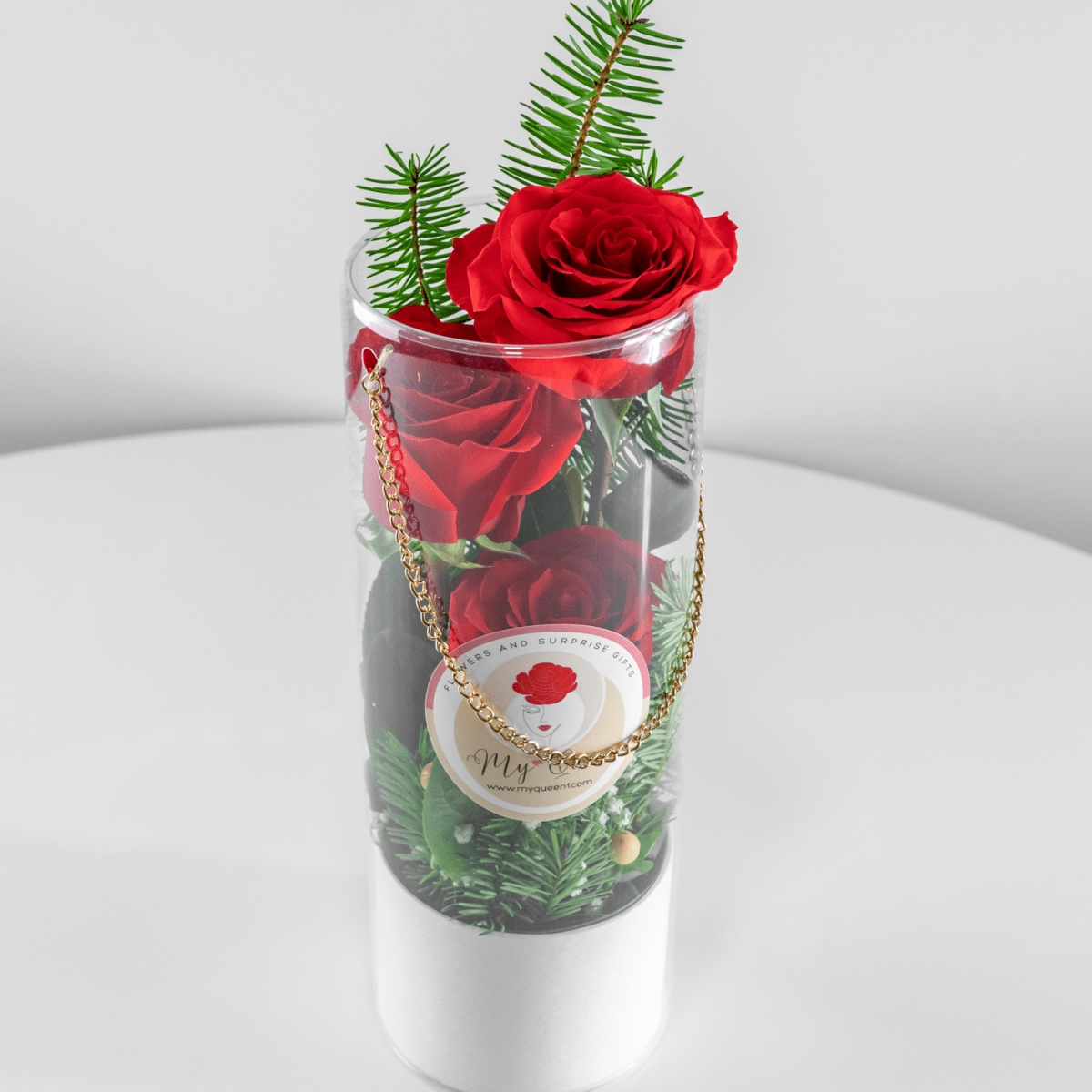 Flowers gift bag "Only You" in Red - My Queen