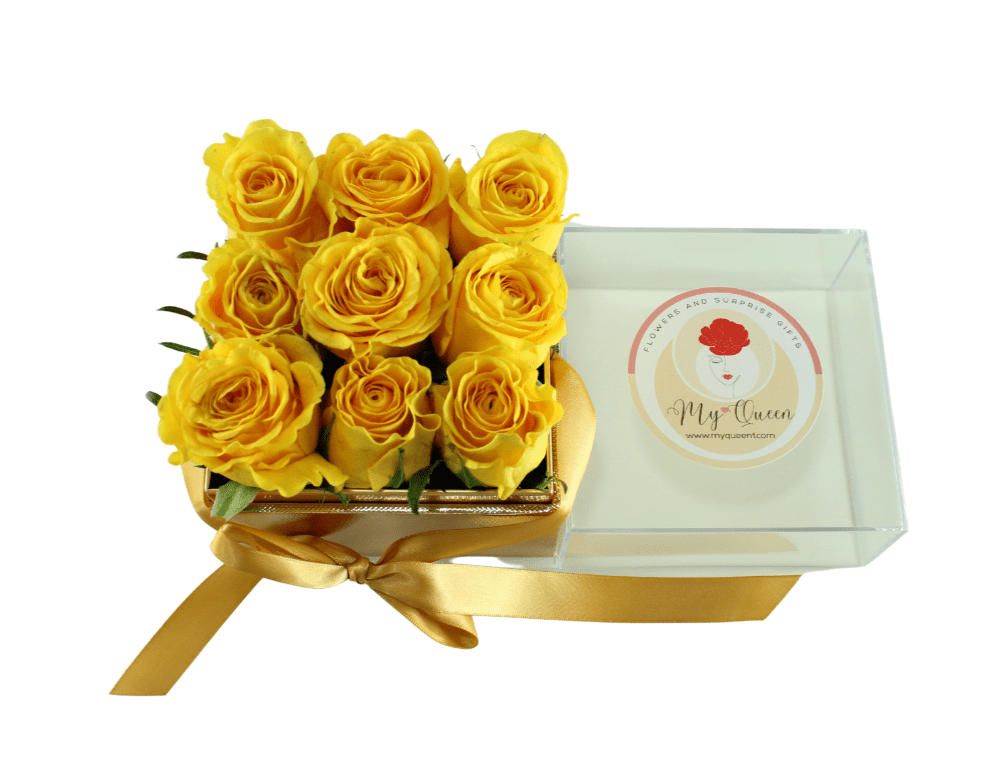 Flowers Gift Box Yellow - My Queen