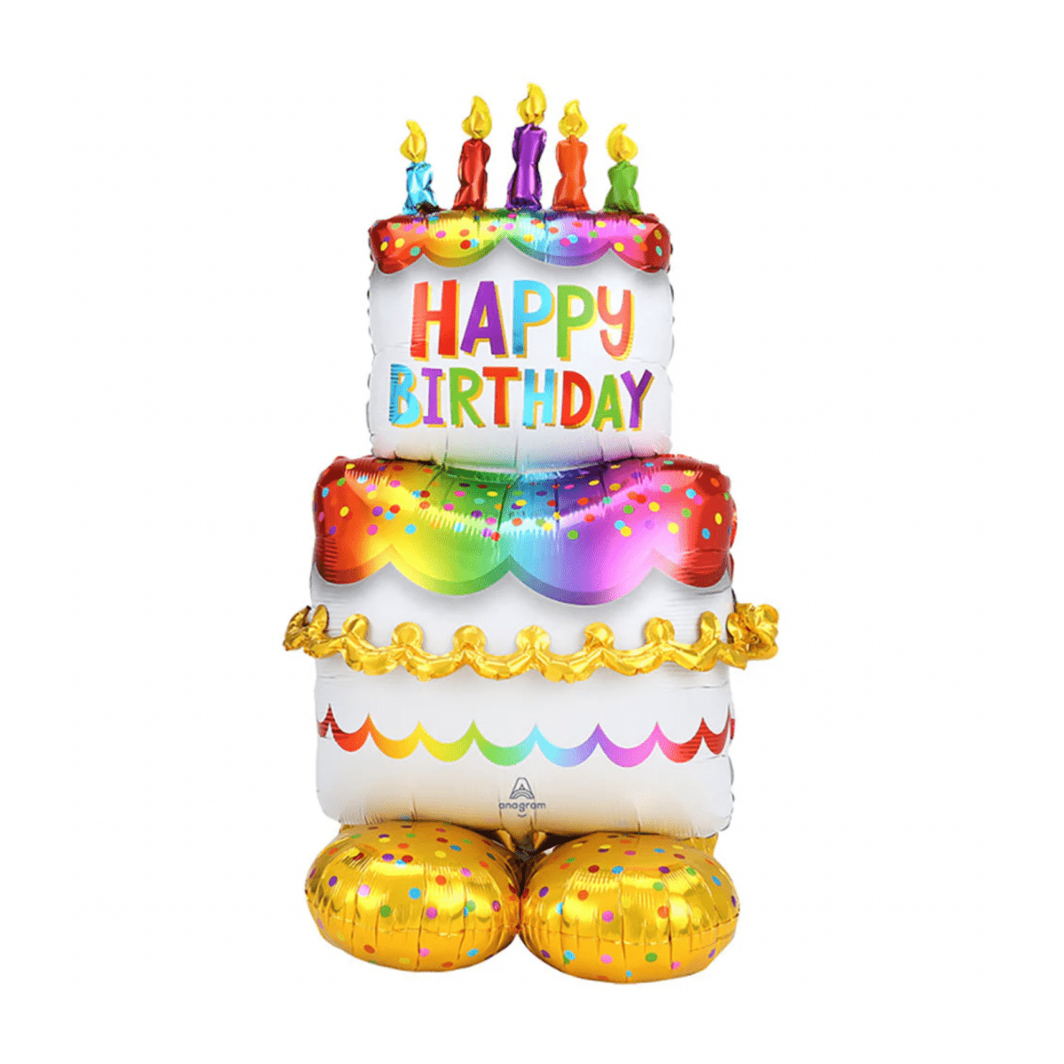 Happy Birthday Cake Airloonz |Foil Balloon 56in |Extra large - My Queen