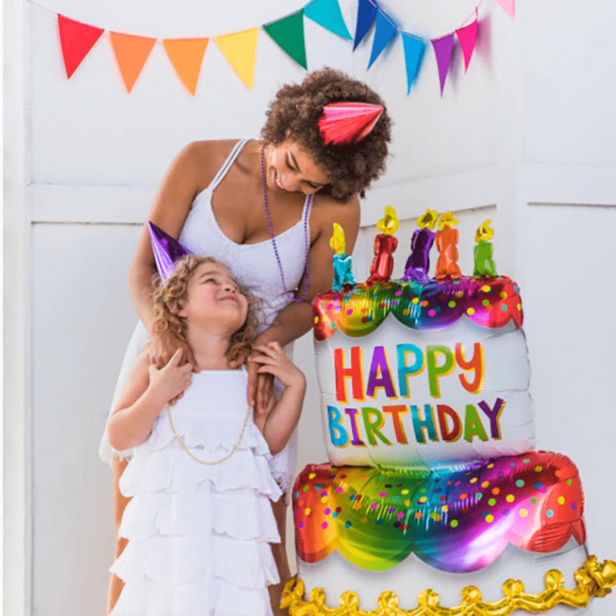 Happy Birthday Cake Airloonz |Foil Balloon 56in |Extra large - My Queen