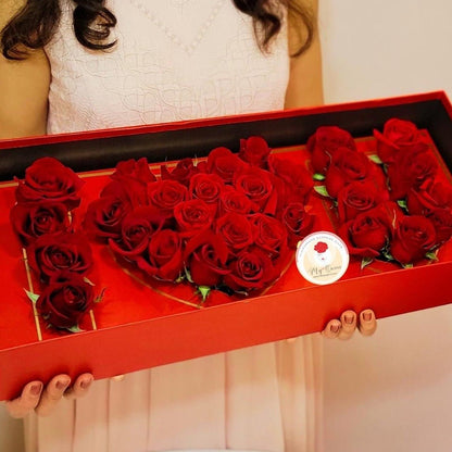 How deep is your Love? | Unique shaped flower gift box - My Queen