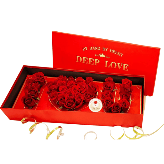 How deep is your Love? | Unique shaped flower gift box - My Queen