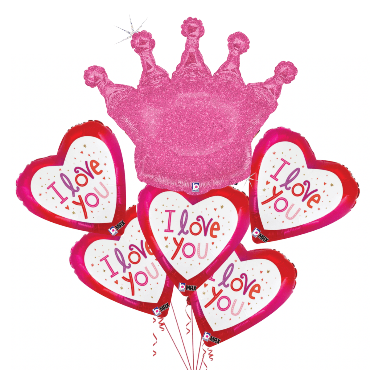 LOVE YOU, QUEEN! Balloons bouquet (6pcs) - My Queen