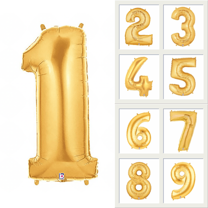 Numbers| Gold Megaloon| 40in | Large - My Queen