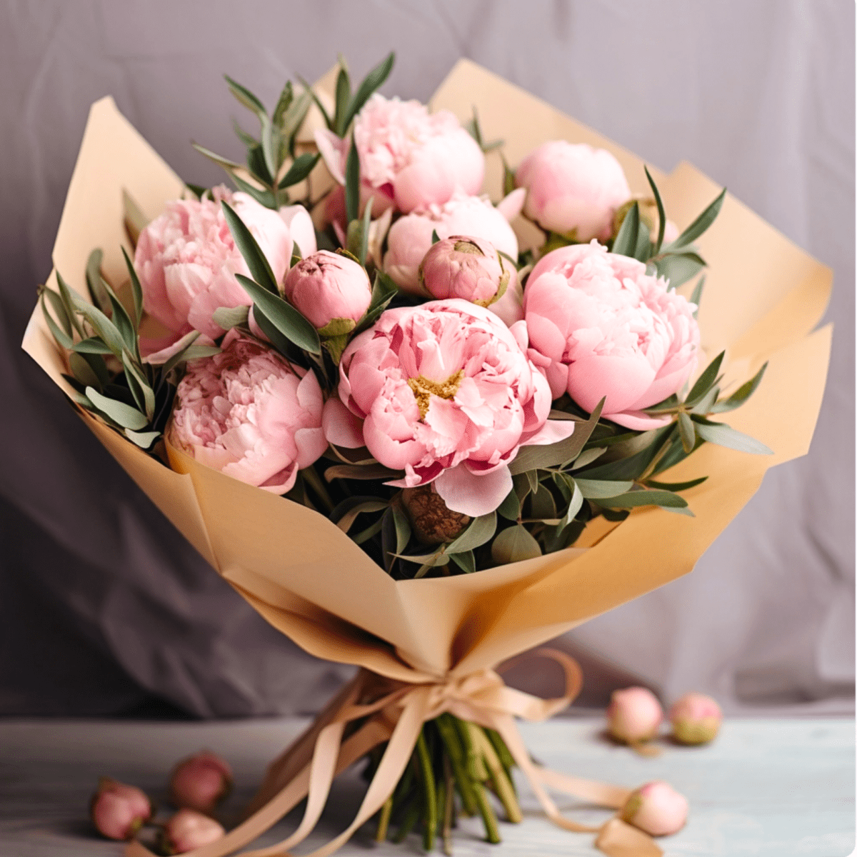 Peonies bouquet "Queen's Delight" from 10 - 100 pcs - My Queen