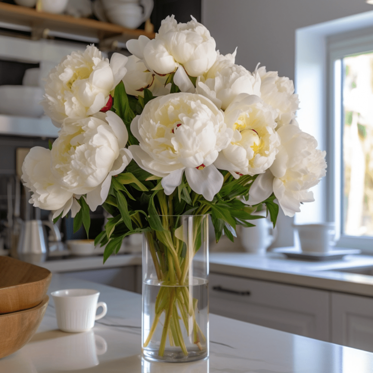 Peonies bouquet "White Queen" from 10 - 100 pcs - My Queen