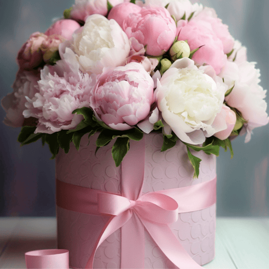 Peonies Flower Box "Royal Pink" - My Queen