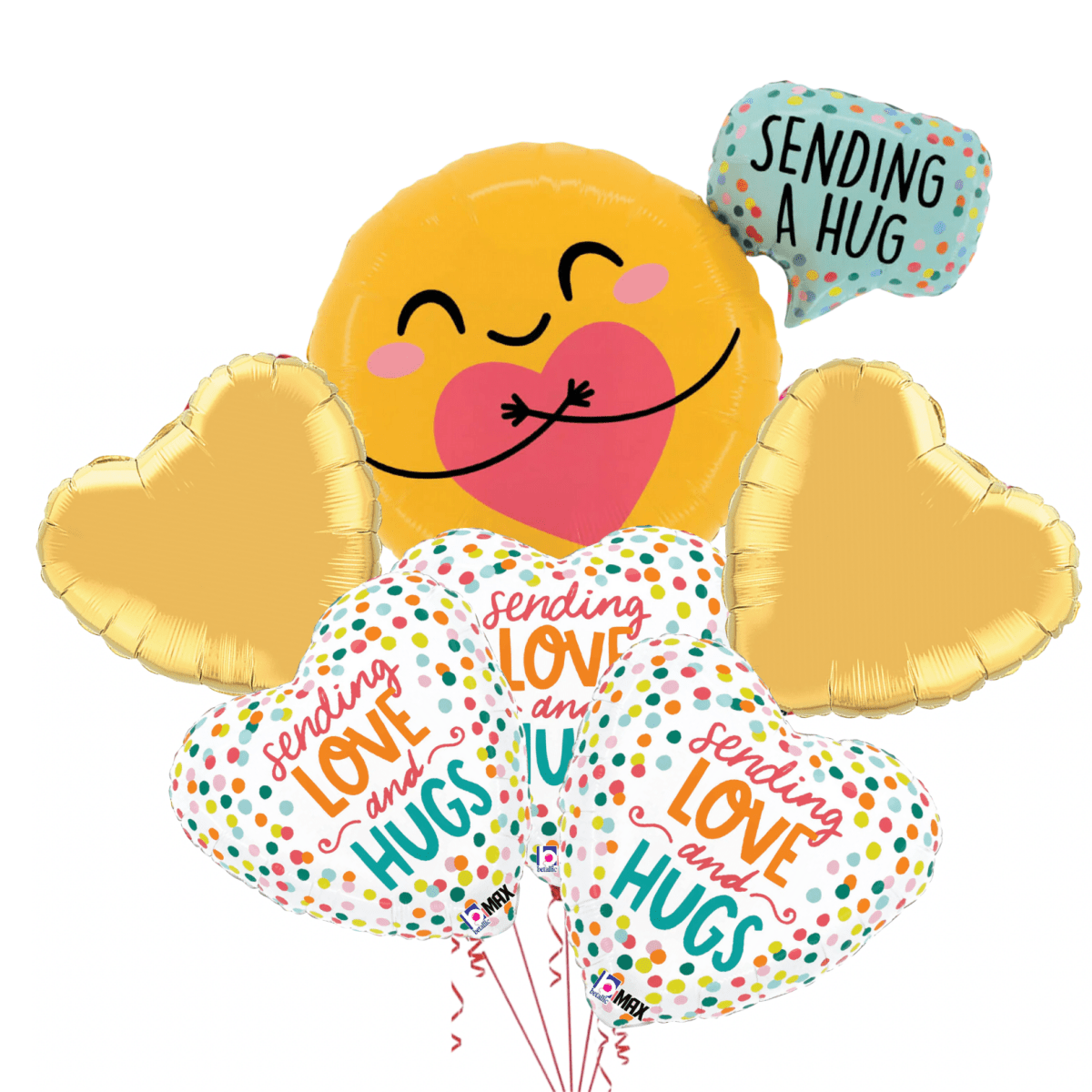 Sending Love & Hugs | Balloons bouquet | 6pcs - My Queen